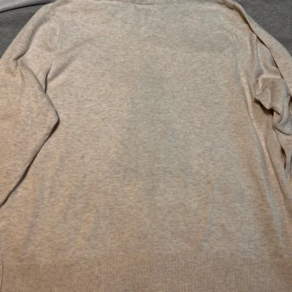 Lands' End women’s 2X Cream Sweater with Festive Design - Picture 4 of 5